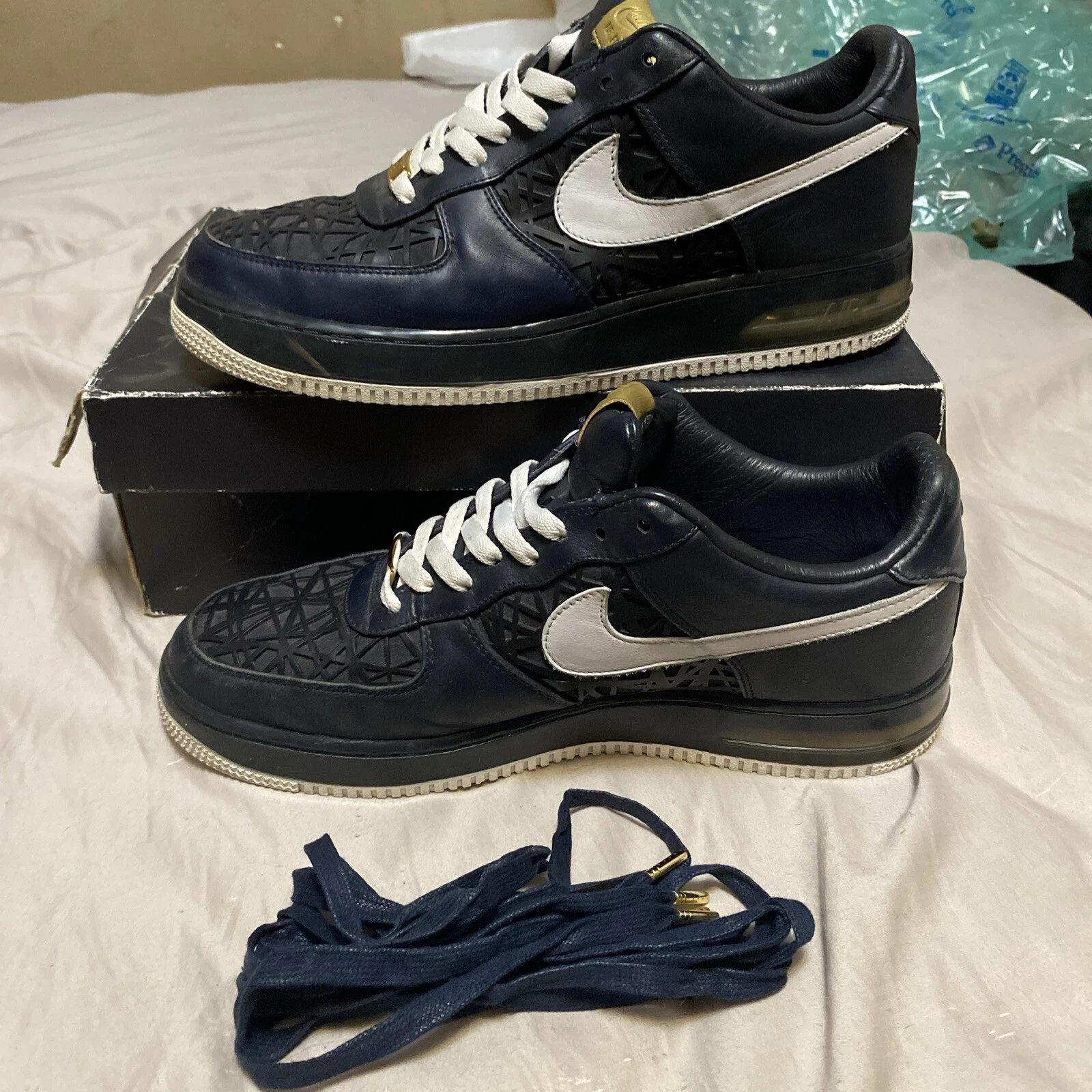 Nike Air Force 1 Max Supreme homme 11 baskets oiseaux nid 318772 411 bleu