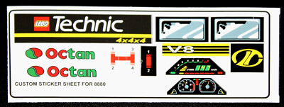 Ersatz Custom Aufkleber Sticker für 8880 Replacement Sticker Sheet for 8880