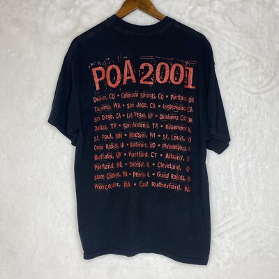 Vintage 2001 Slipknot System Of A Down POA Metal Band Tour T Shirt