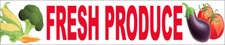 FRESH PRODUCE Vinyl Banner Farmers Market Sign 2x10 ft - wb