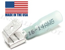 25 Piggyback Heat Shrink Quick Disconnect Terminals 16-14 ga. Male/Female .250