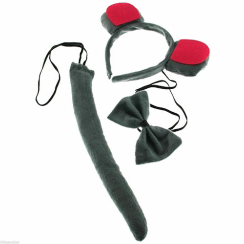 Animal Ears Bow Tail Costume Set for Kids & Adults - Halloween Fancy Dress - Picture 16 of 71