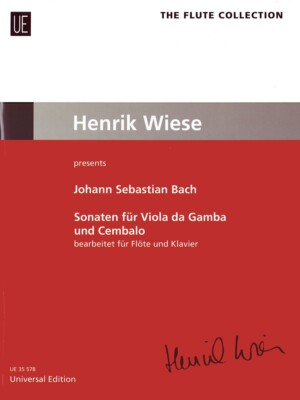 THE FLUTE COLLECTION HENRIK WIESE SONATAS BOOK BACH UNIVERSAL EDITION BRAND NEW