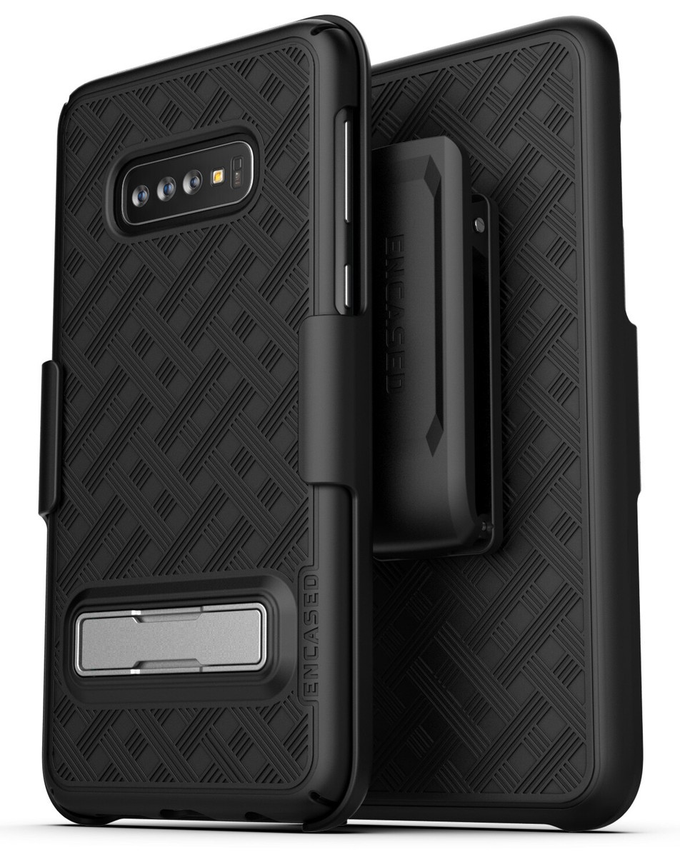 Encased For Samsung Galaxy S10 Plus Belt Clip Case Holster w/ Kickstand