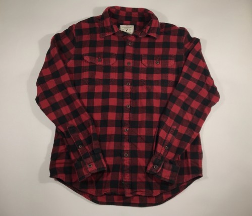 Black Buffalo Plaid Flannel Button 
