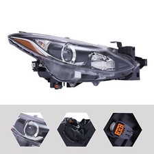 For 2014 2015 16 Mazda 3 Sport Hatchback Sedan Right Passenger Halogen Headlight