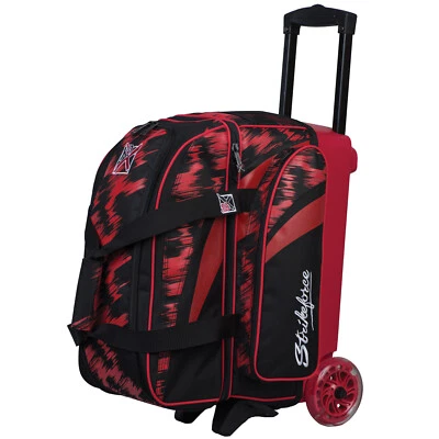 KR Strikeforce Cruiser Scratch Red/Black 2 Ball Roller Bowling Bag