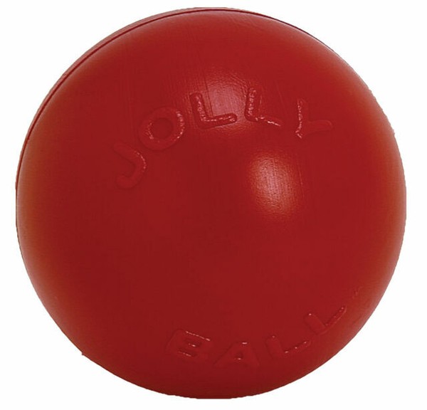 Jolly Pets Blue Pushnplay Ball With Plug Dog Toy 10 Inch 788169031027