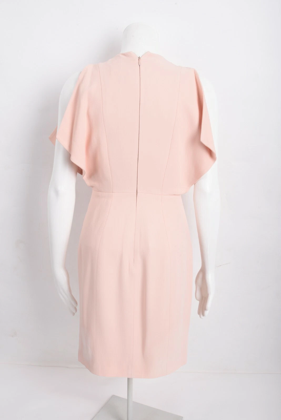 VERSACE Mini abito tubino donna rosa Genny taglia 8 stile mantello blush nudo scollo a V cocktail