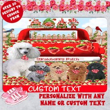 Poodle Dogs Area Rug and Runner Personalized Indoor Many Designs NWT NEW