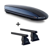 Dachbox 580L VDPMAA580 + Dachträger Menabo Tema für Mahindra Xuv 500 ab 13 Stahl