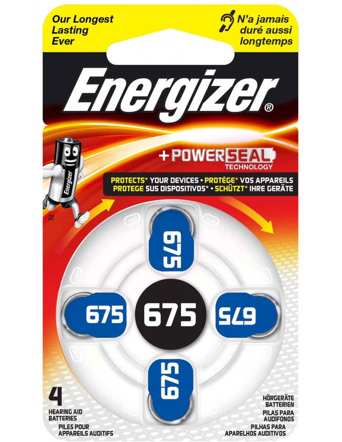 Batterie per Apparecchi Acustici, Bianco/Azzurro (4 Pezzi) Energizer ENZINCAIRC6