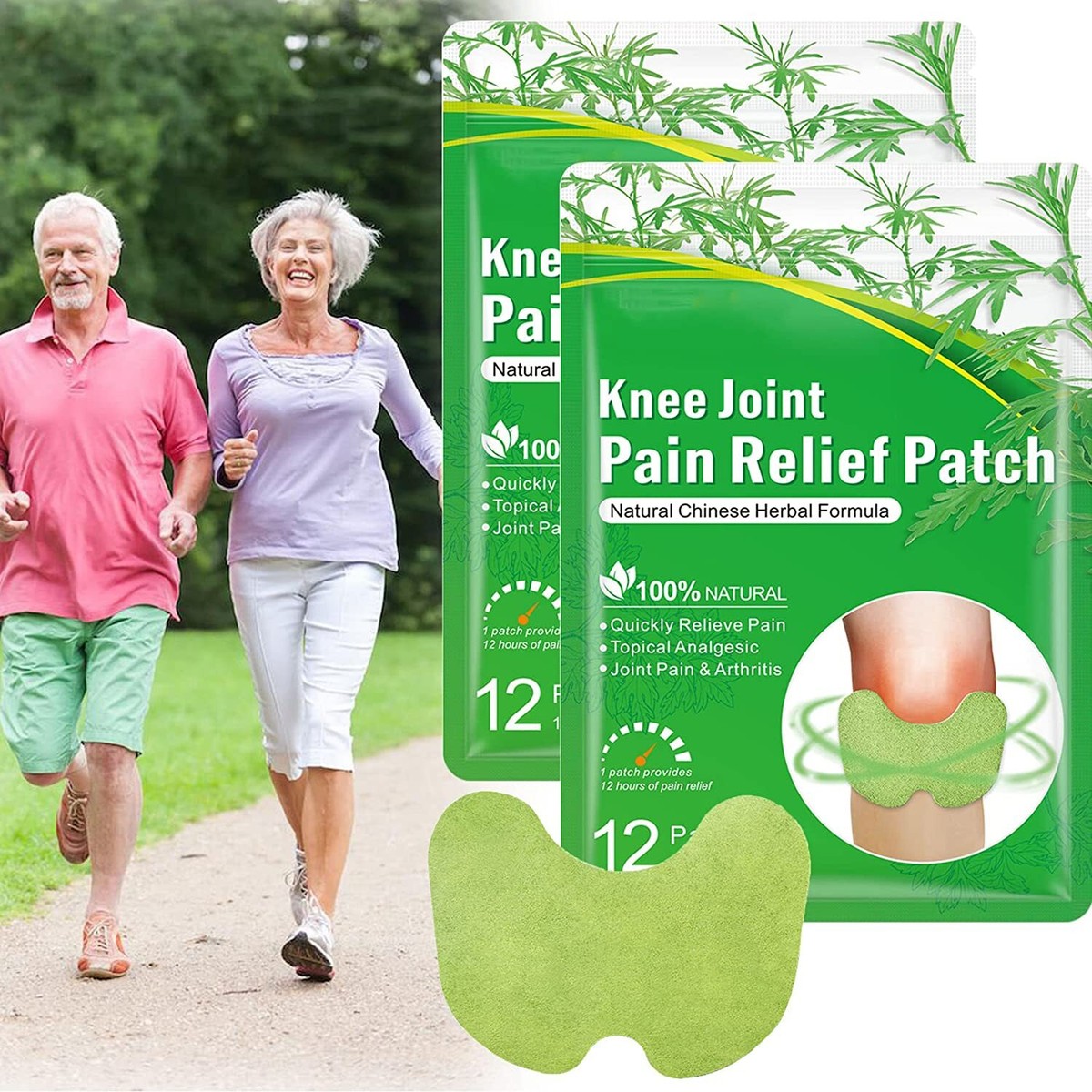 MAITING 24PCS Wellknee Knee Patch,Natural Knee Patches,Herbal Knee  Patches,Natural Herbal Knee Patches