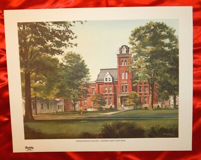 KINLEY SHOGREN PRINT ''ASHTABULA COUNTY COURTHOUSE''  Farmers Bank OH Landmark  