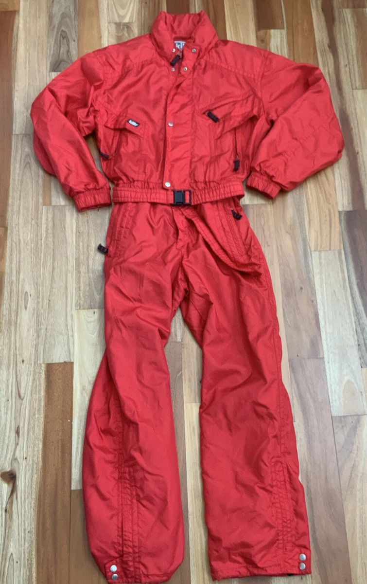 VINTAGE KILLY AWT Snow Ski Suit Snowboard Bib Snowmobile Unisex Medium Red  | eBay