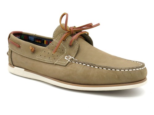 Herren Bootsschuhe blau Leder Segelschuhe Goodyear Rahmengenähte Deckschuhe NEU - Bild 10 von 31