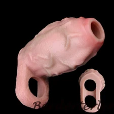 Open-ended Sheath Thick Penis Sleeve Reusable Condom Extender-Enlarger-Enhancer