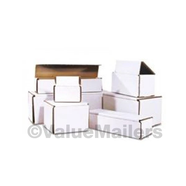 100 -  6x4x3 White Corrugated Shipping Mailer Packing Box Boxes 6 x 4 x 3