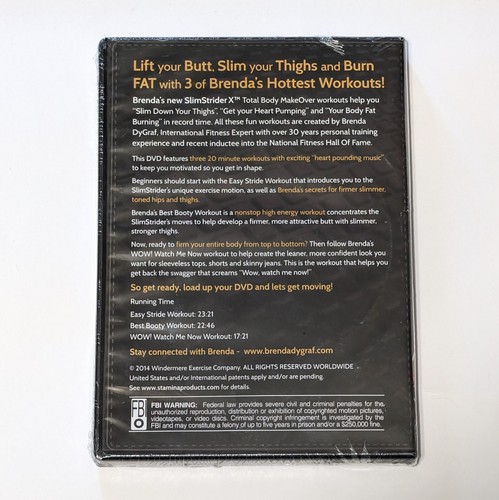 Brenda Dygraf Slimstrider Slim Strider X 360 Total Body Workout Exercise DVD NEW - Picture 2 of 2