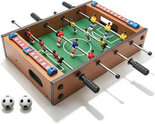 Tabletop Foosball Game Set Wood Mini Soccer Table for Adults Kids Family Party