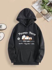 Plus Size Chicken Game Graphic Hoodie