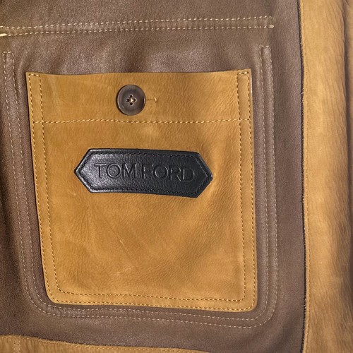 Tom Ford Buffalo Leather Suede Trucker Work Jacket Camel 50 143520448 - Picture 10 of 13