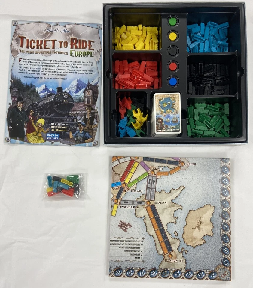 Ticket to Ride Europe Complete boardgame Opened box Alan Moon Days Wonder (GGR) - Image 2 of 4
