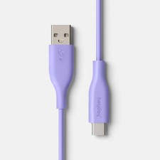heyday 6' USB A to USB C Silicone Cable Purple A C Cord