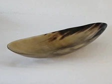 1950s Carl Aubock II Organic Drop Horn Bowl Vide-Poche Vienna Austria 13"x4"×2"