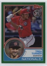 2018 Topps Silver Pack 1983 Design Chrome Series 2 Green 48/99 Trea Turner ex0