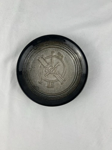 VTG Glit Iceland Lava Rock Icelandic Volcano Art Pottery Trinket Dish EUC