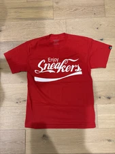 Fully Laced San Francisco ‘Enjoy Sneakers’ Cola T-Shirt - Red (US Men’s Medium)