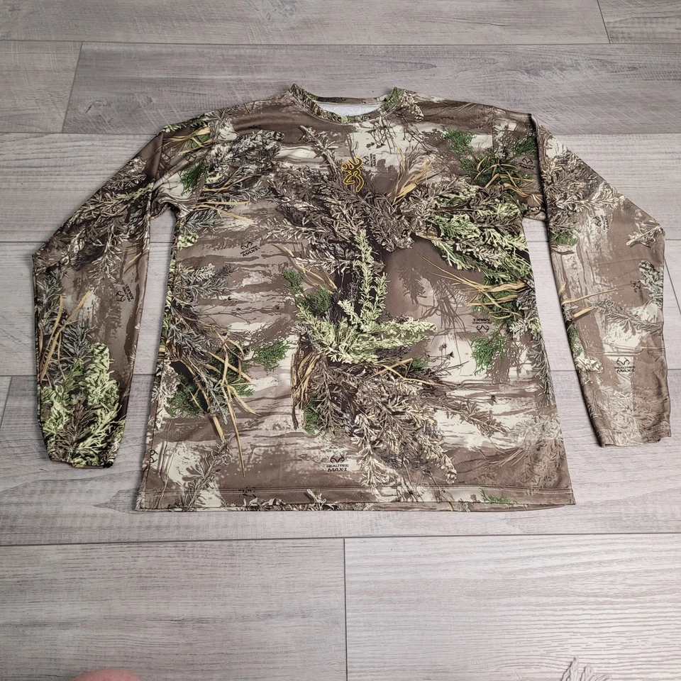 Browning Realtree MAX-1 Camo Shirt Men’s Large Made in USA Gorpcore Activewear - Image 2 of 4