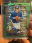 2025 Panini Prizm - Rookies Jaxson Dart #332 Neon Green Pulsar Prizm (RC)