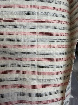 Bleached Handwoven Rustic Cotton Fabric by the Yard   Primitive Country Textile