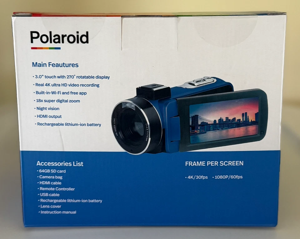 Polaroid 4K Digital Camcorder BRAND NEW - Never been opened - Sealed - Image 2 of 2