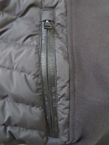 MONCLER Black Hooded/Puffer Pockets Maglia Cardigan Jacket/Sweatshirt Size XL - Picture 20 of 24