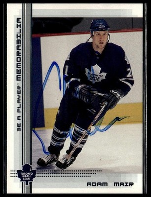 2000-01 Be a Player Memorabilia #247 Adam Mair Autograph