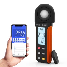 BTMETER Illuminance Light Meter w/Bluetooth - Digital Lumen Tester Measure Li...