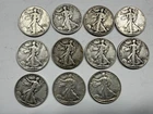 Lot Of 11 Walking Liberty Half Dollar Coins 1943/44/45/46/47 Circulated Some D’s
