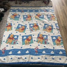 Vintage Disney Winnie The Pooh  Piglet Cloud Twin Blanket Preowned