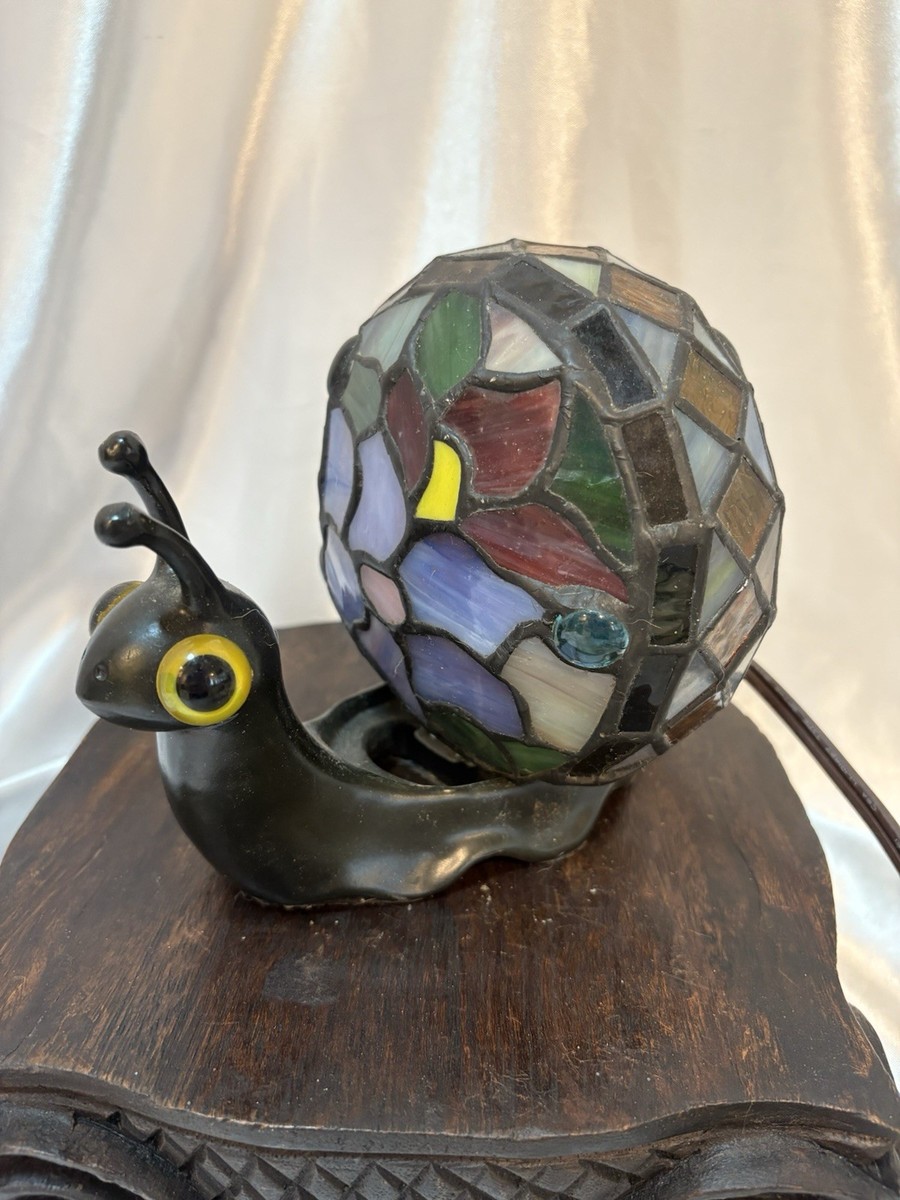 Quoizel Tiffany Style Snail Accent Night Light Lamp Tested 2