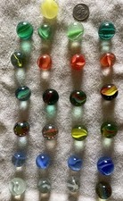 Vintage Cats Eye Glass Marbles Assorted 25