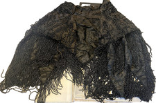 Victorian Antique Beaded Mourning Drape Shrug For Restoration or Parts