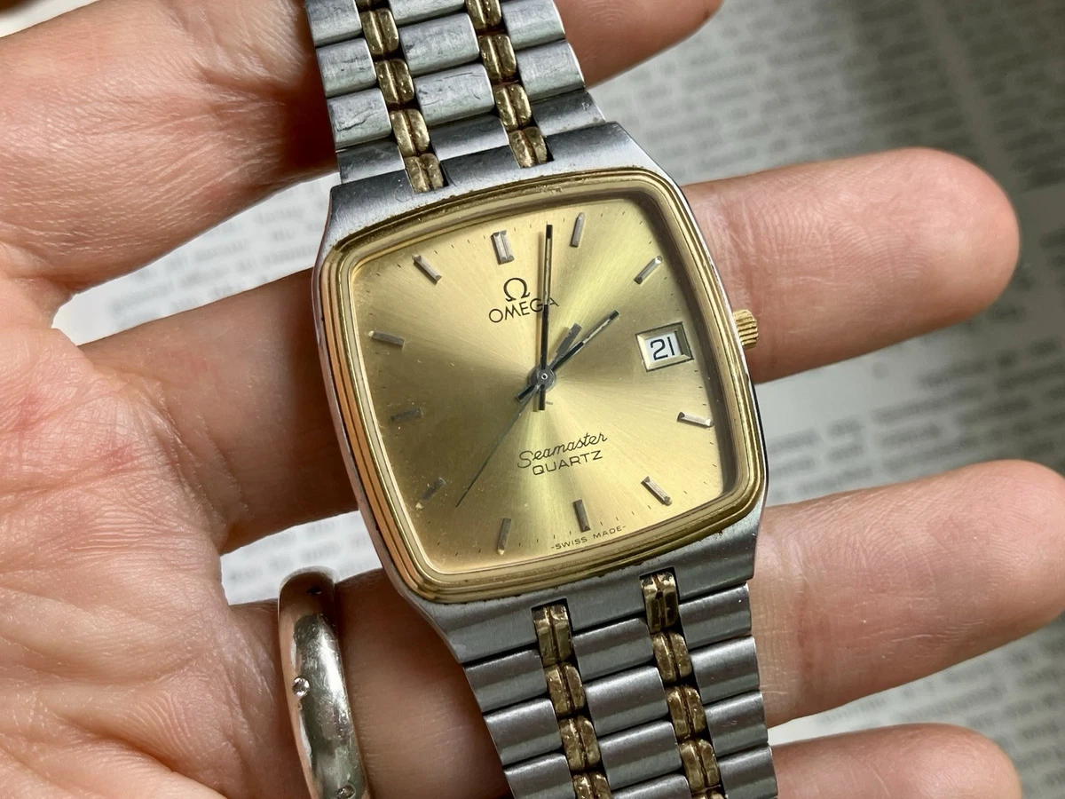 Gold Plated Case OMEGA Seamaster Quartz Wristwatches for sale | eBay