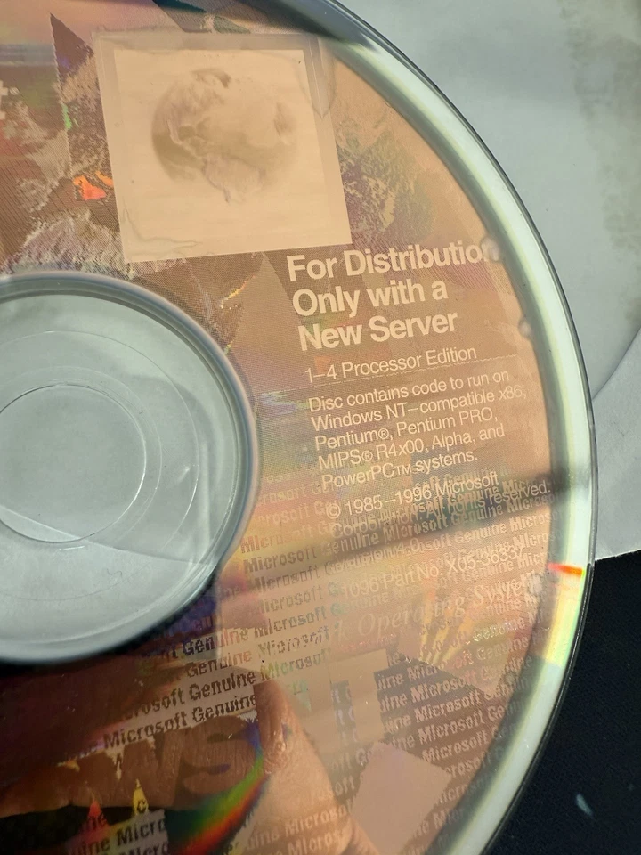 Windows NT Server 4.0 Build 1096 Part No. X05-36337/ Beta 1 / Holo CD Edition - Bild 3 von 4