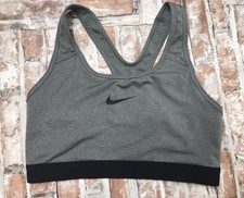 Nike Pro Sports Bra Dri-Fit Size Medium Gray GYM Activewear Womens NON-PADDED