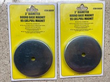 NEW - Set Of 2 - 3" Diameter Round Base Magnet 95 lbs 96650