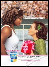 Tampax Pearl 2010s Print Advertisement 2010 Serena Williams Tennis Player