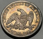 1860 Seated Liberty Quarter — VF+/XF Condition Toned 🔥 Better Date